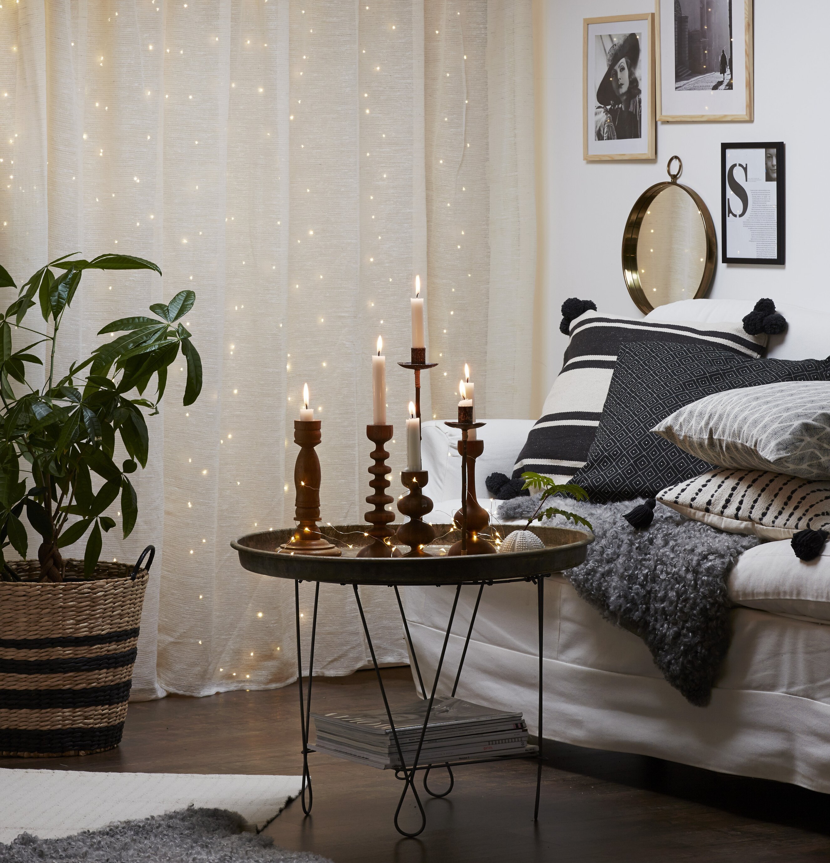 Ljusgardin Dew Drop 200 från Star Trading i mysig inredning