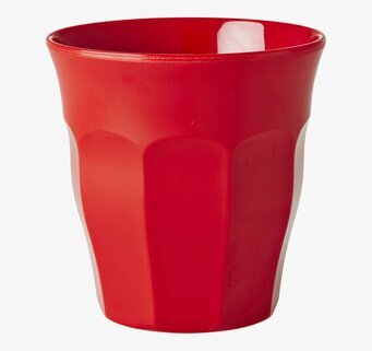 Liten mugg Röd från Rice i melamin med räfflad yta