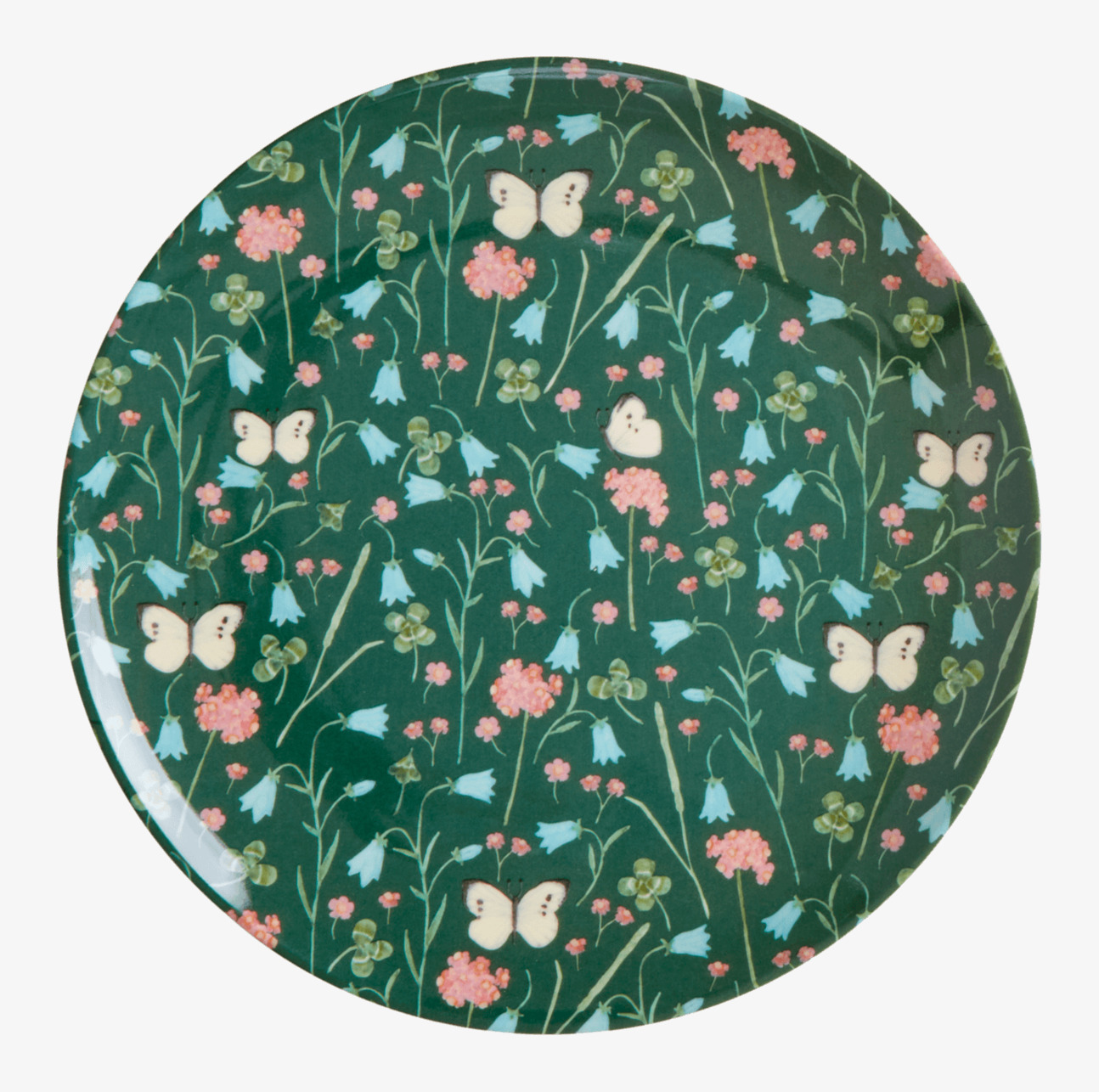 Desserttallrik Sweet Butterfly Print Green från Rice
