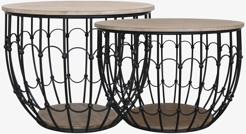 Soffbord Antiksvart Stor från Chic Antique i metall och trä