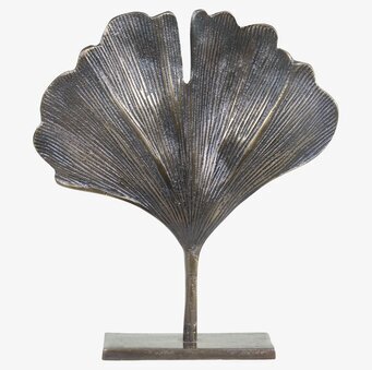 Dekor Blad Stor Mässing från Chic Antique på en neutral bas