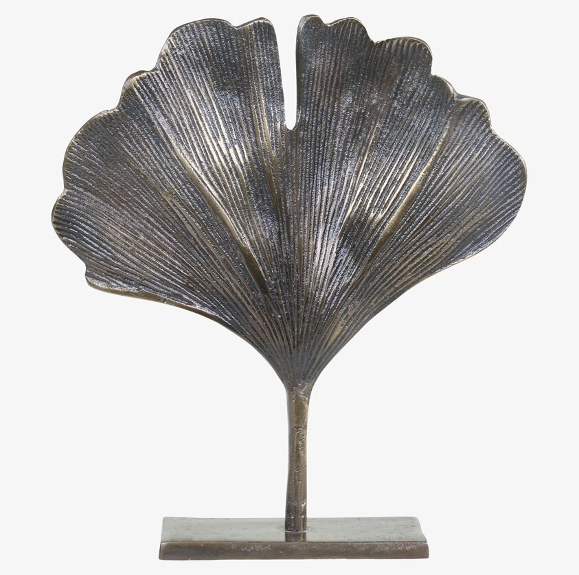 Dekor Blad Stor Mässing från Chic Antique på en neutral bas