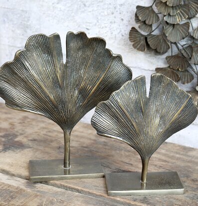 Dekor Blad Stor Mässing från Chic Antique på träyta