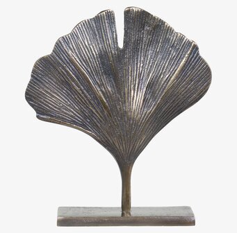 Dekor Blad Liten Mässing från Chic Antique på vit bakgrund