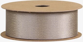 Satinband Fransk Grå Glitter från Chic Antique på spole