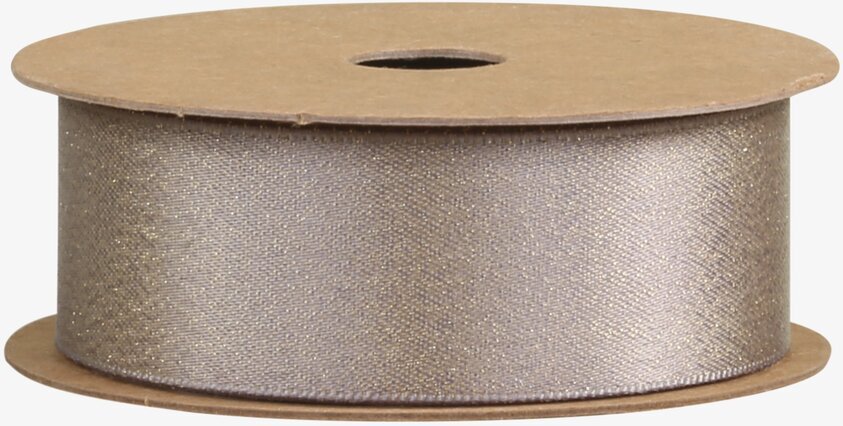 Satinband Fransk Grå Glitter från Chic Antique på spole