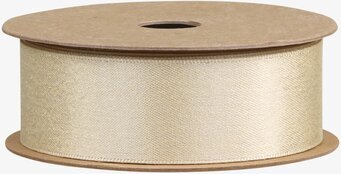 Satinband Champagne Glitter från Chic Antique på kartongspole