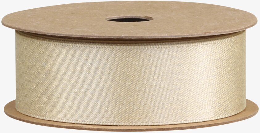Satinband Champagne Glitter från Chic Antique på kartongspole