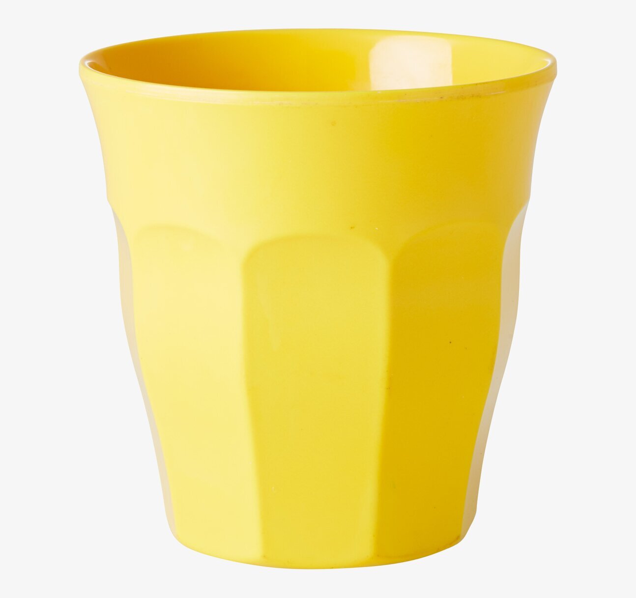 Liten mugg Gul från Rice med blank yta och fasetterat mönster