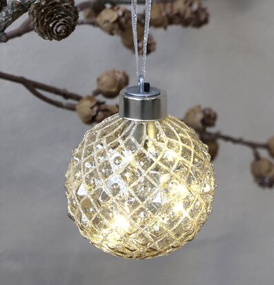 Julkula Glitter LED från Chic Antique i transparent glas