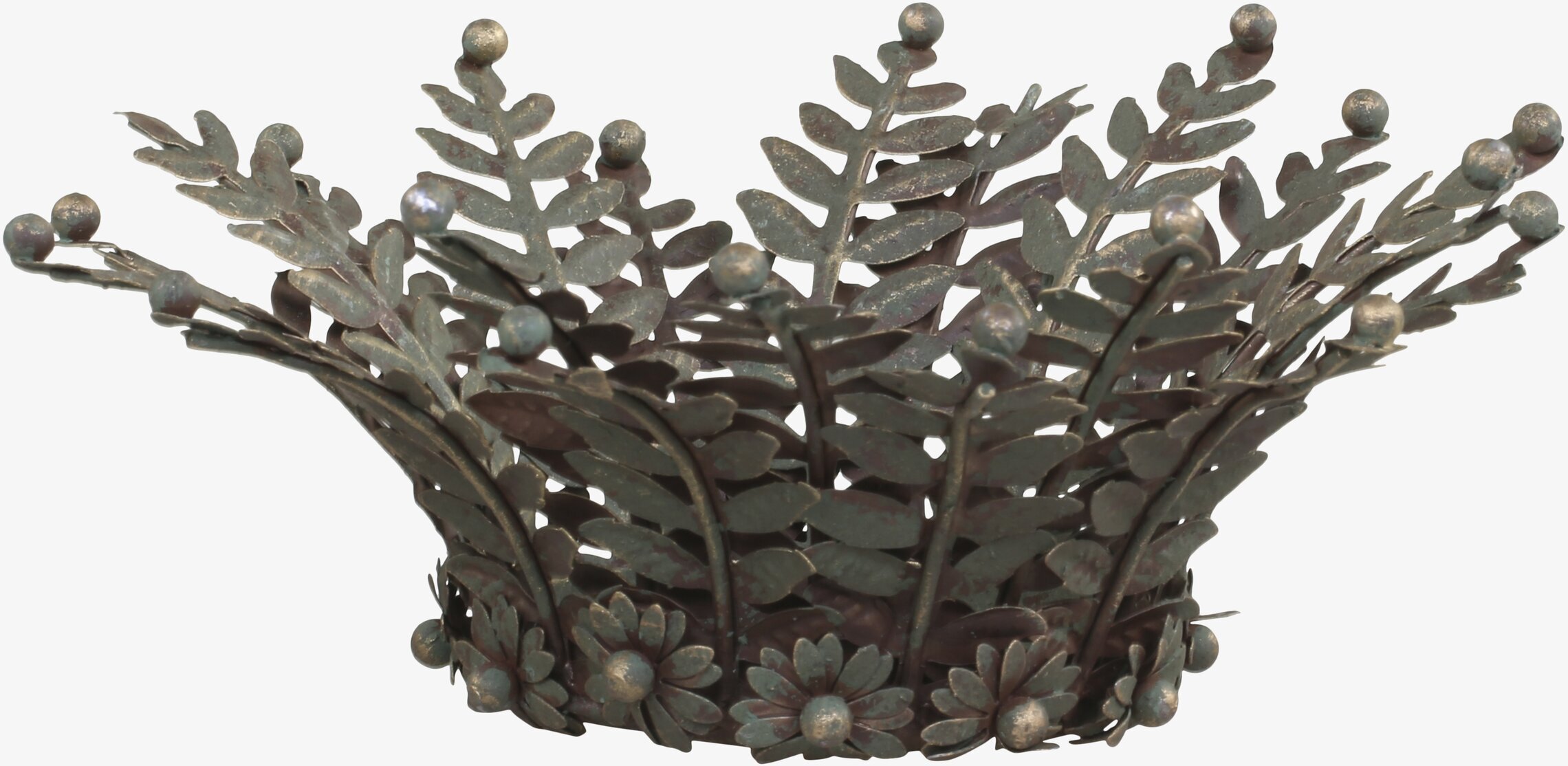 Ljusfat Med Bladdekor från Chic Antique med antik finish