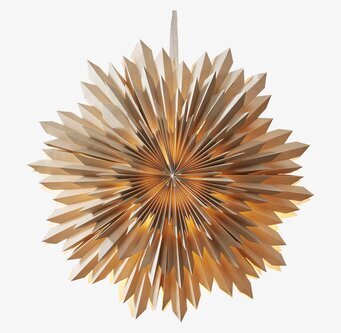 Pappersstjärna Ice Beige från Star Trading i fönster