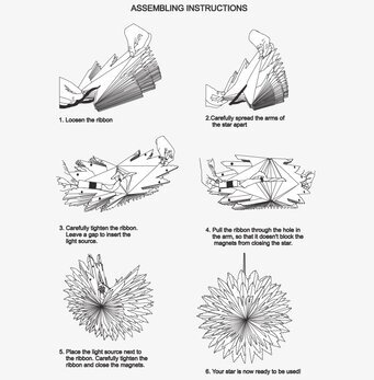 Pappersstjärna Ice Rosa/Röd från Star Trading i fönster