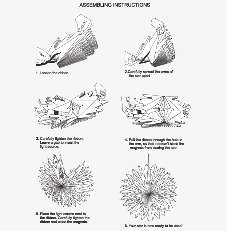 Pappersstjärna Ice Rosa/Röd från Star Trading i fönster