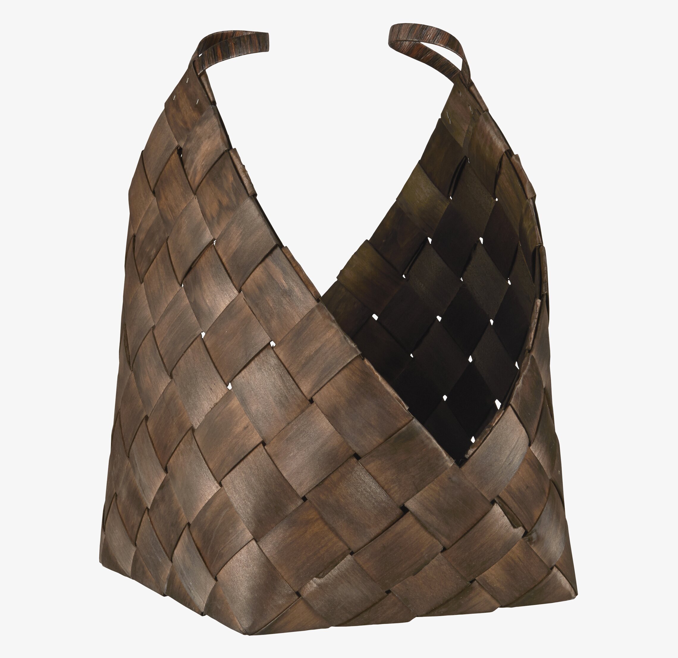 Spånkorg Med Öglor från IB Laursen i mörkbrunt trä