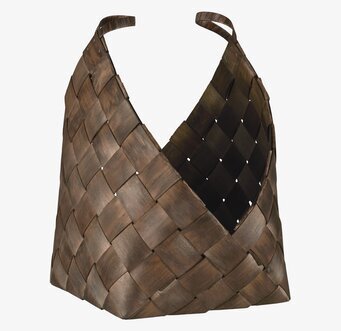 Spånkorg Med Öglor från IB Laursen i mörkbrunt trä