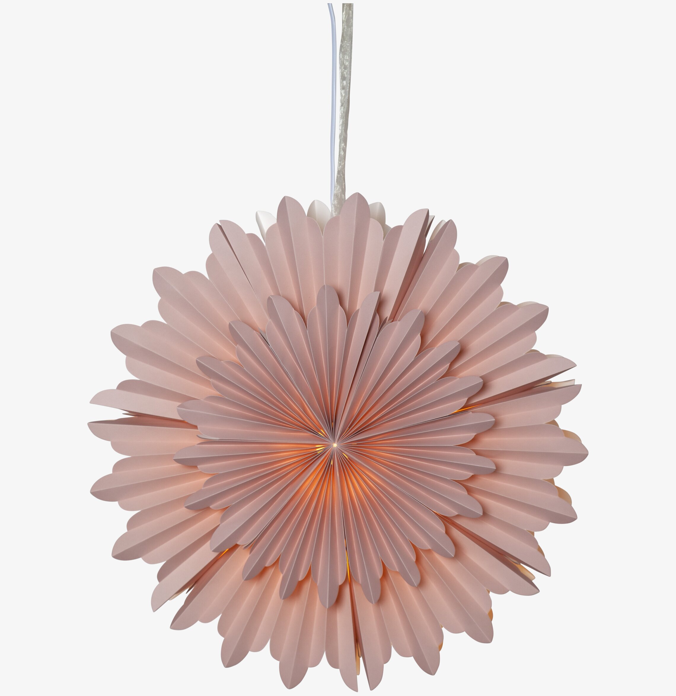 Pappersstjärna Crystal Rosa från Star Trading i rosa nyans