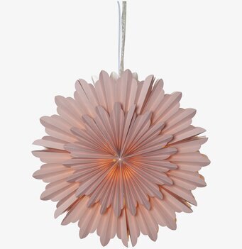 Pappersstjärna Crystal Rosa från Star Trading i rosa nyans