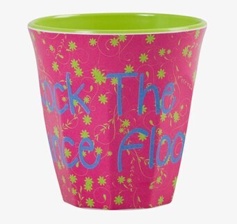 Mugg Rock The Dancefloor från Rice med färgglatt blommönster