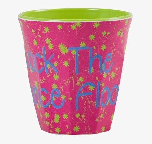 Mugg Rock The Dancefloor från Rice med färgglatt blommönster