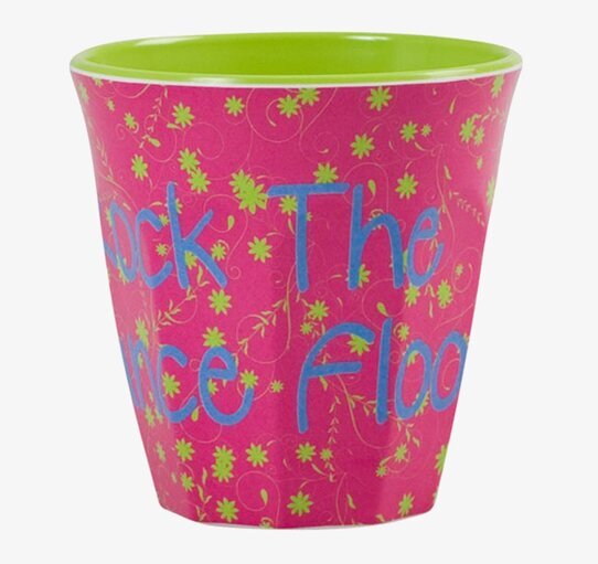 Mugg Rock The Dancefloor från Rice med färgglatt blommönster