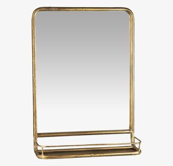 IB Laursen Väggspegel Med Hylla Mässing med elegant design