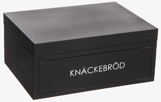 Trälåda Knäckebröd från Different Design, svart och stilren