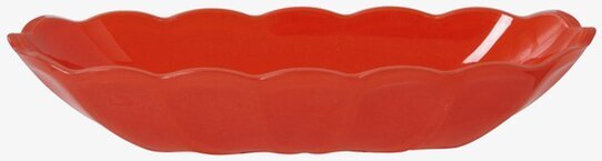 Banana Split Skål från Rice i röd melamin med vågig kant