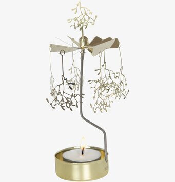 Bild av ett elegant änglaspel med gyllene detaljer