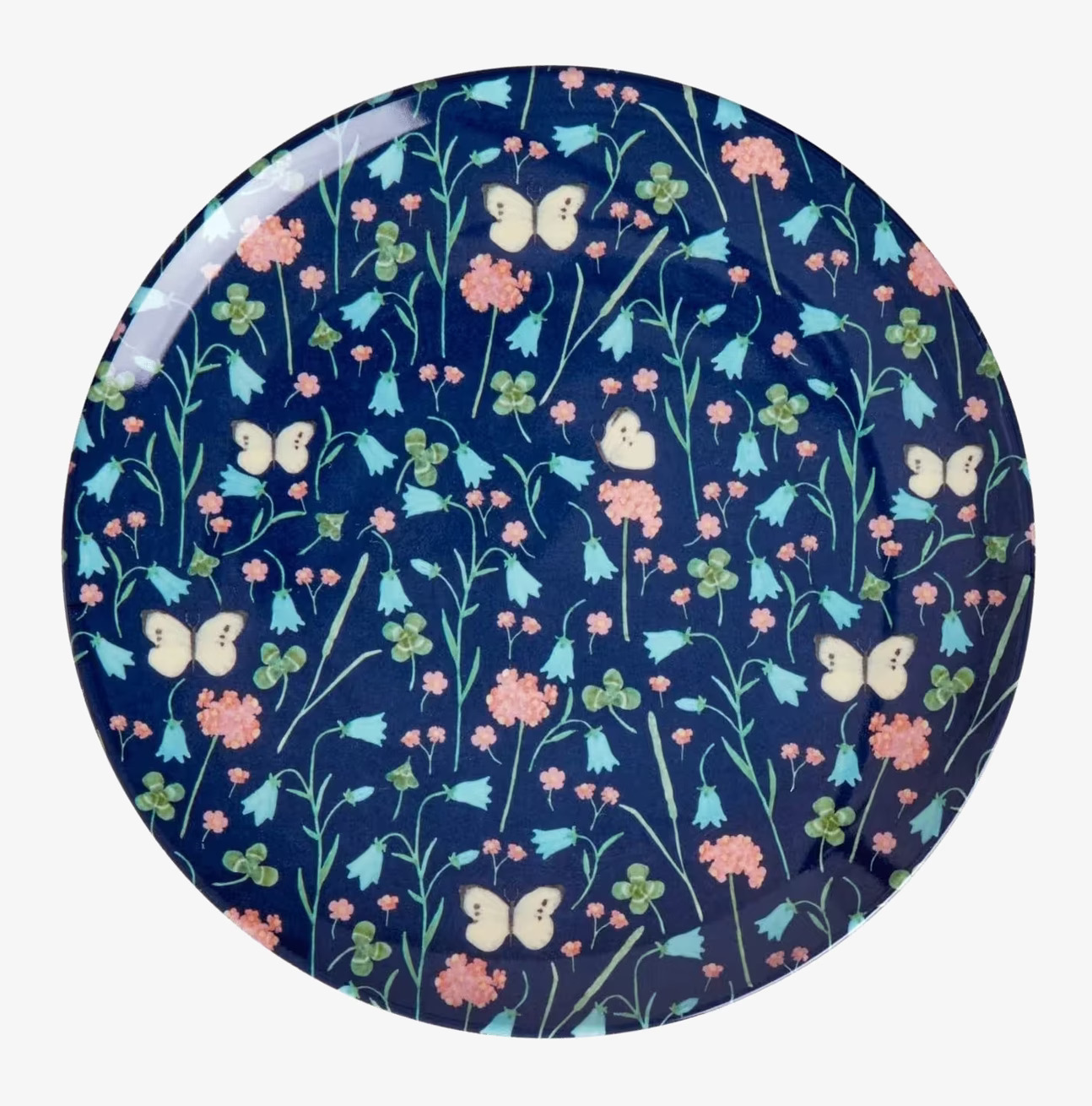 Desserttallrik Sweet Butterfly Print Midnight Blue från Rice