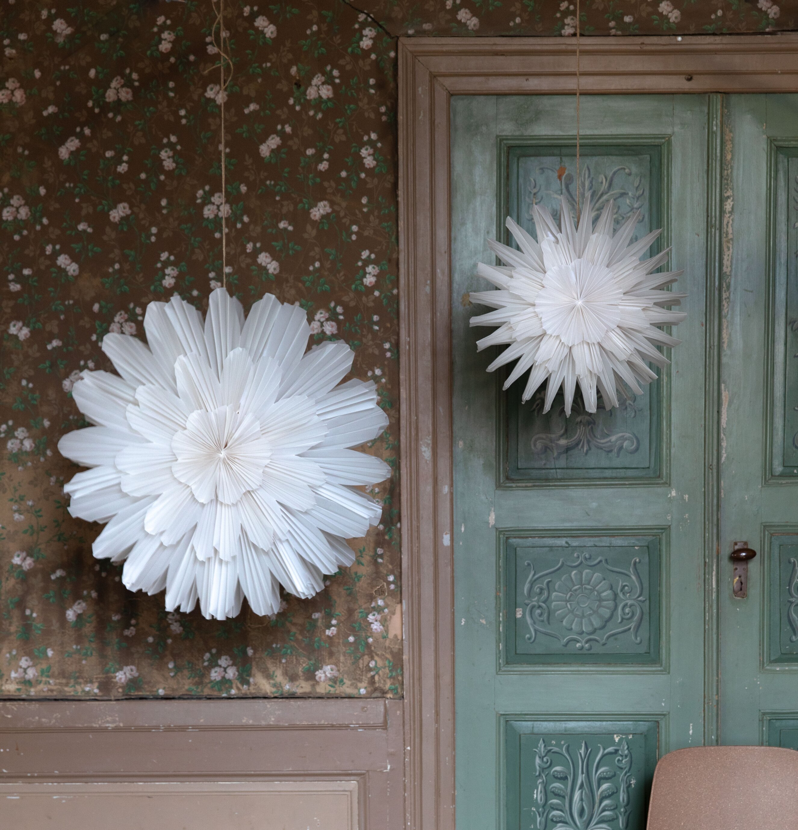 Julstjärna Snöblomma 68 White från Watt och Veke i fönster