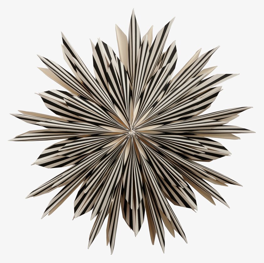 Julstjärna Leah 50 Svart från Watt och Veke i svartvitt mönster