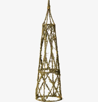 Dekoration LED Herman från Watt och Veke med grön mossa