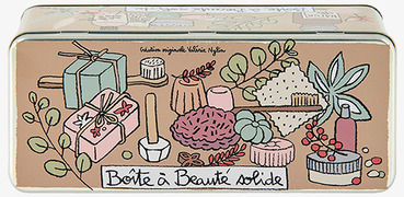 Plåtburk Skönhet från Derriére la porte med tecknade motiv