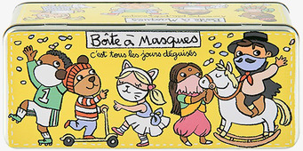 Bild av livfull plåtburk med fantasifulla illustrationer