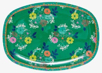 Tallrik Blommor & Blad från Rice med färgglatt blommönster