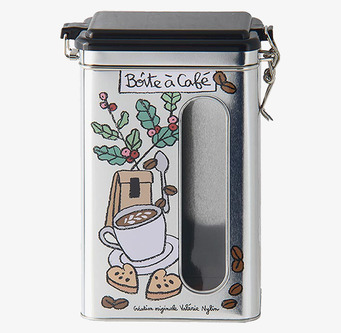 Bild av elegant plåtburk för kaffe med unik design