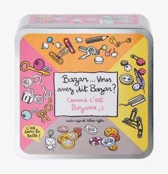 Foto av färgglad plåtburk med lekfull design