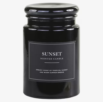 Doftljus Sunset från Chic Antique i elegant svart glasburk