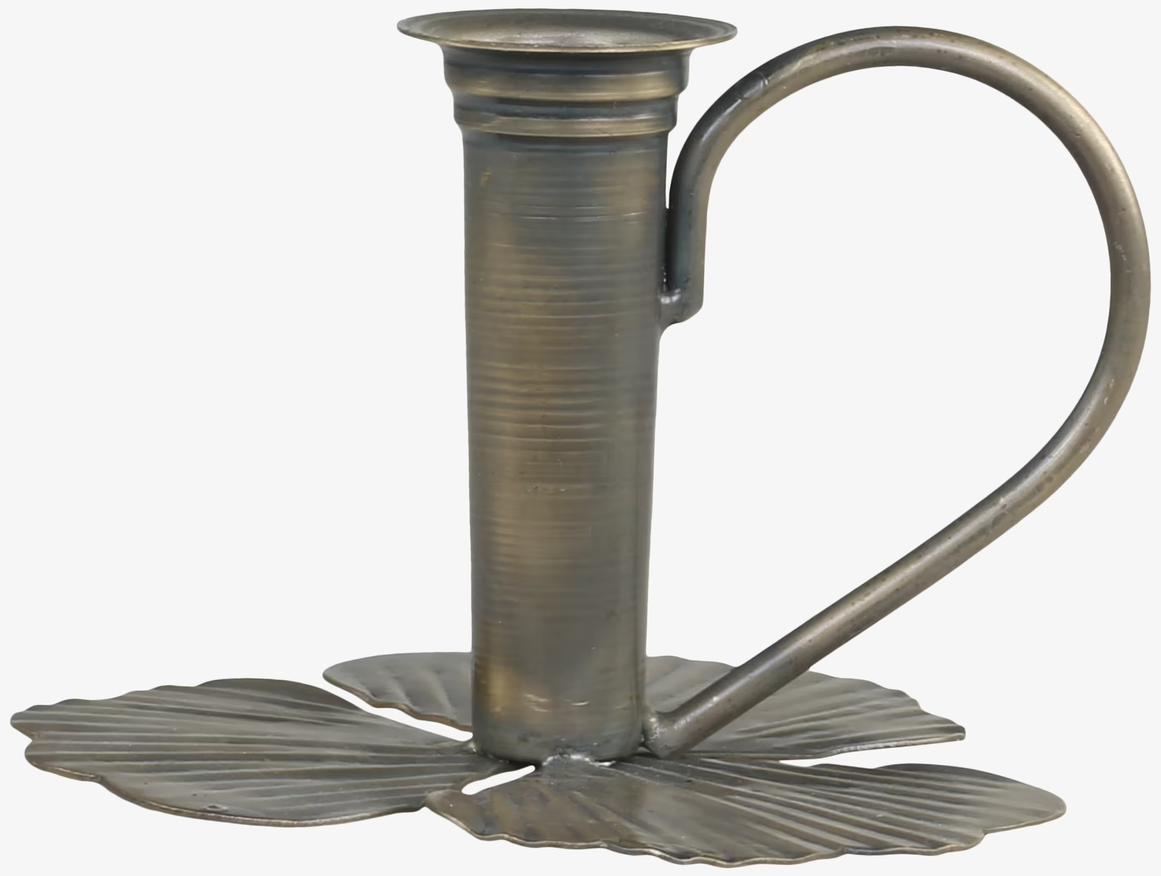 Kammarljusstake Bladverk Antik Mässing från Chic Antique