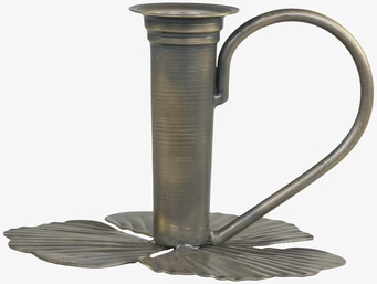 Kammarljusstake Bladverk Antik Mässing från Chic Antique