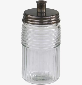 Ljusstake Glaskruka Antik Mässing från Chic Antique