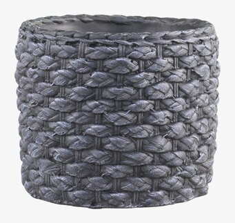 Kruka Corte L från Chic Antique med flätmönster och gråton