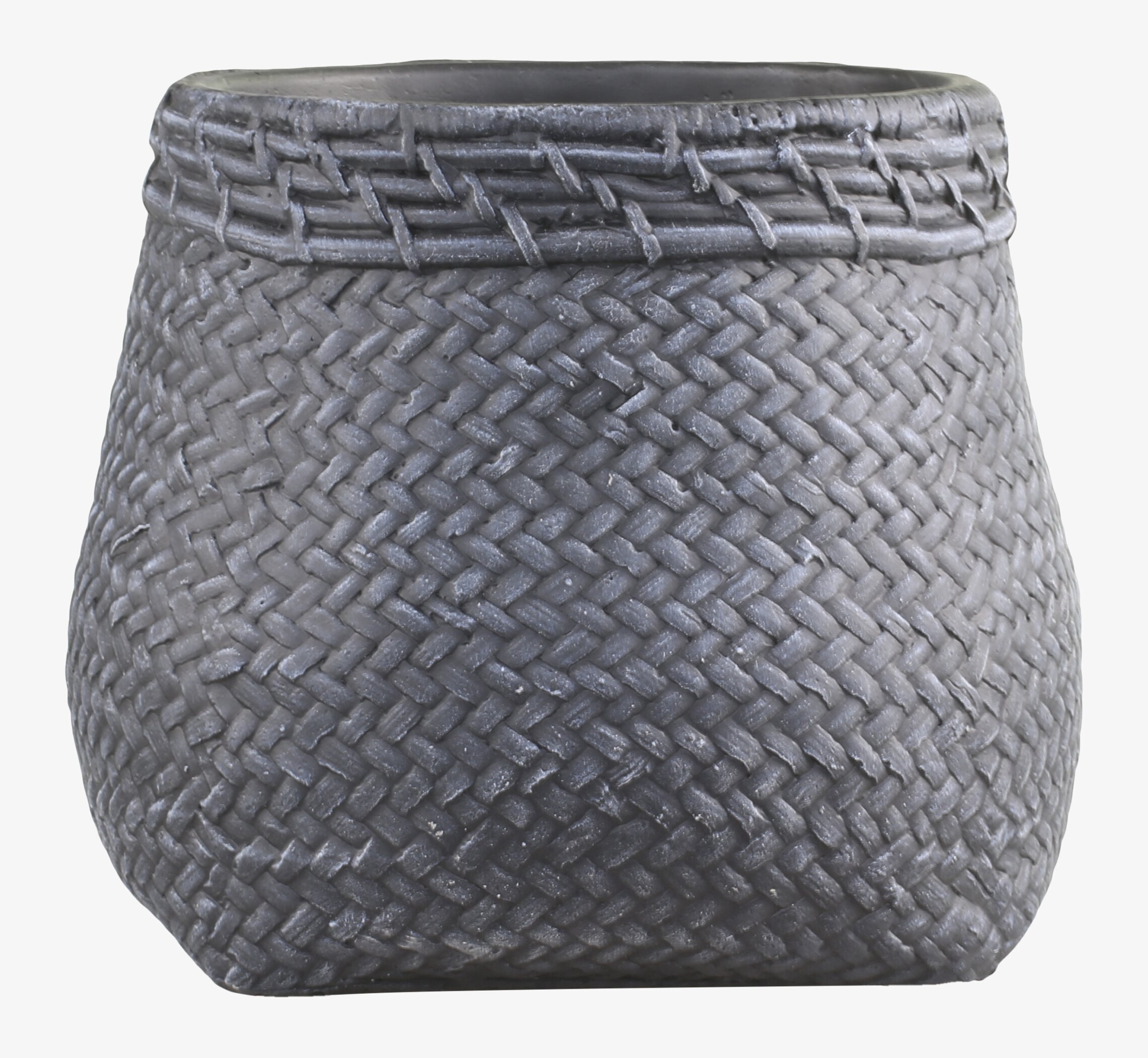 Kruka Corte Flätat Mönster L från Chic Antique i grått