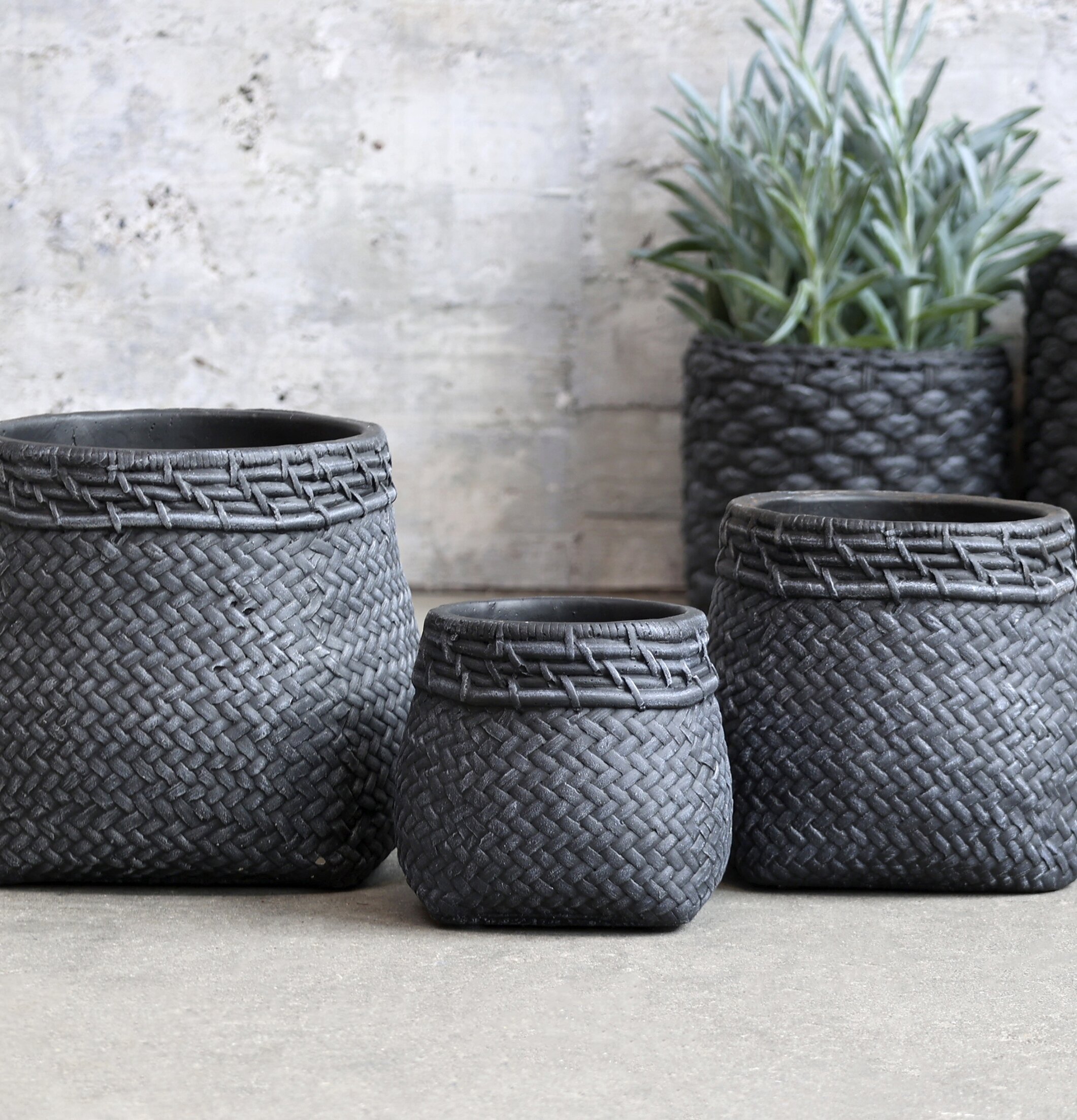 Kruka Corte Flätat Mönster L från Chic Antique i tre storlekar