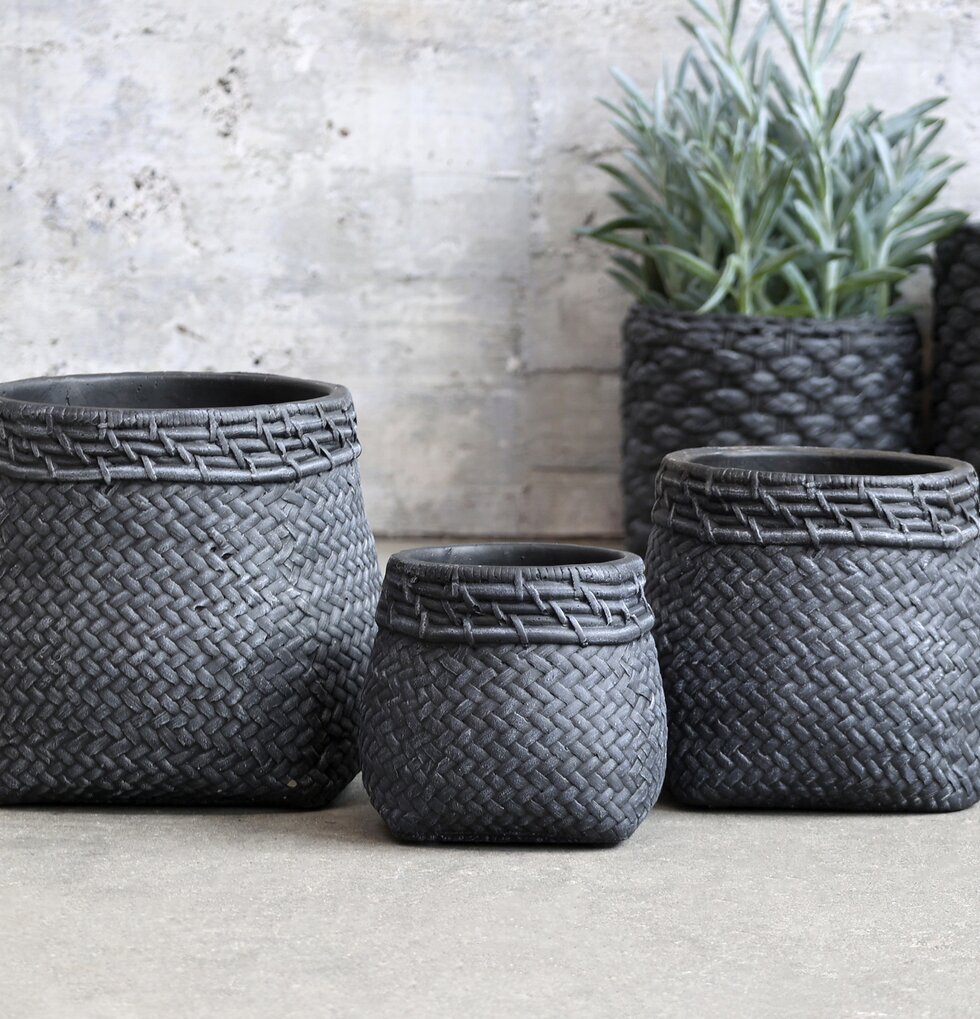 Kruka Corte Flätat Mönster L från Chic Antique i tre storlekar