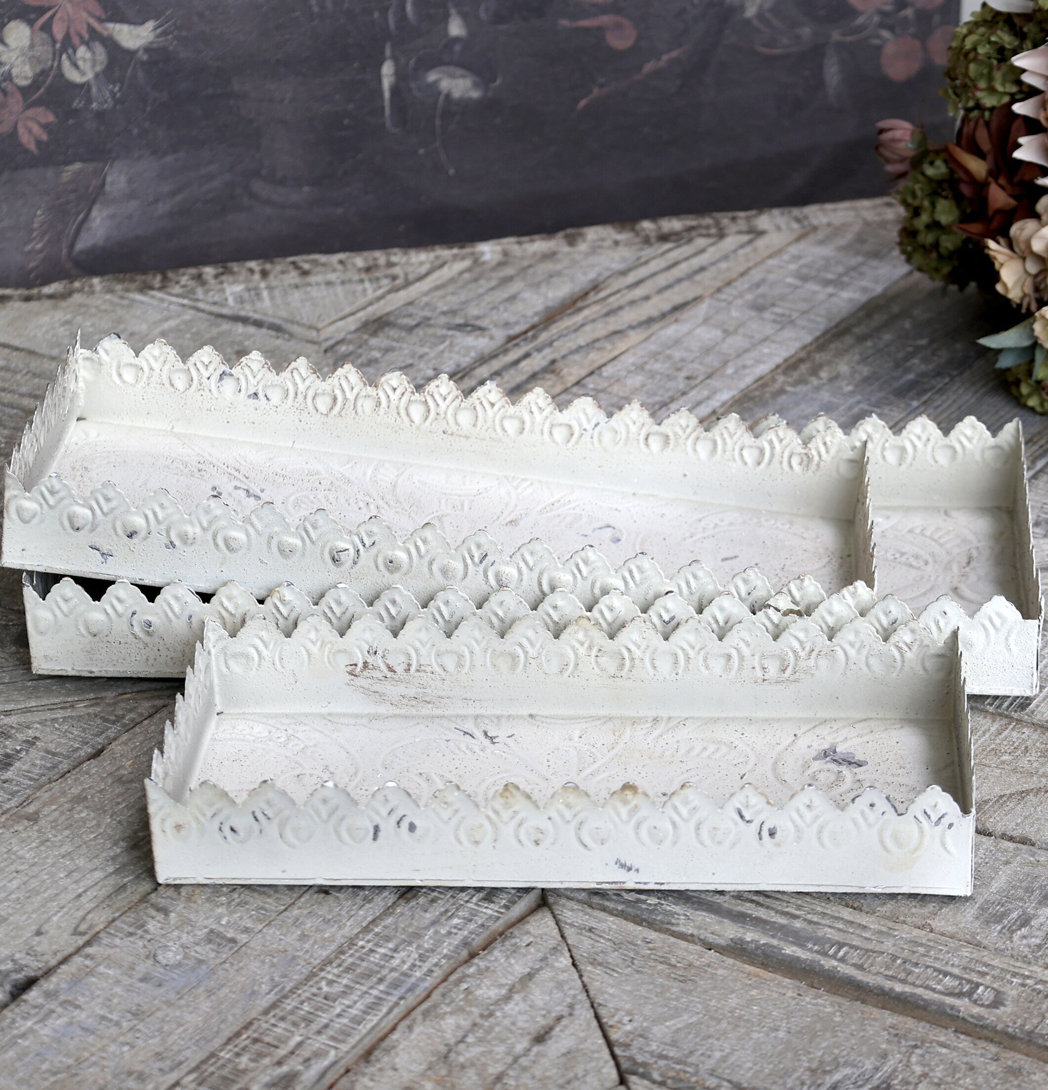 Fat Med Mönster & Dekorkant Set/3 från Chic Antique på bord