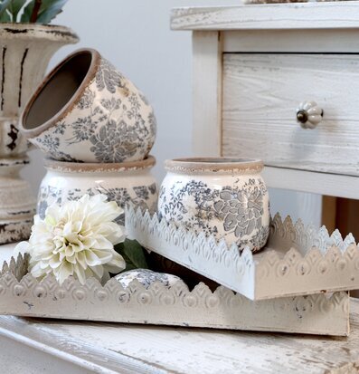 Fat Med Mönster & Dekorkant Set/3 från Chic Antique