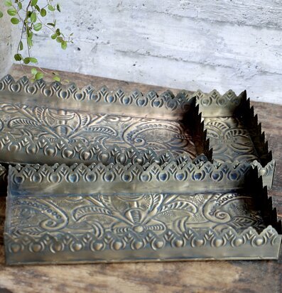 Fat Med Mönster & Dekorkant Set/3 Antik Mässing från Chic Antique