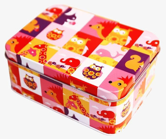 Mellanbox - Collage från Blafre med färgglada djurmönster